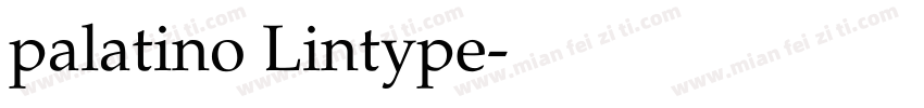 palatino Lintype字体转换